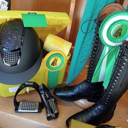 Casco HKM Sports Equipment Glamour Shield, negro/negro TALLA M - Imagen 1