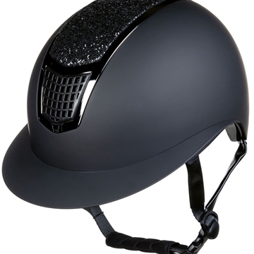 Casco HKM Sports Equipment Glamour Shield, negro/negro TALLA M - Imagen 2