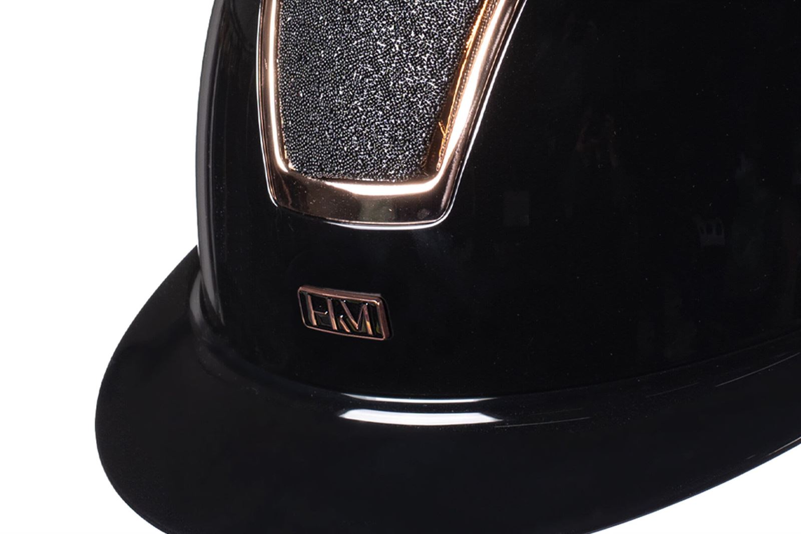 Casco HKM Sports Equipment Lady Shield Brillant color negro/rosegold TALLA M (55-57 cm) - Imagen 2