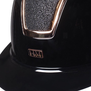 Casco HKM Sports Equipment Lady Shield Brillant color negro/rosegold TALLA M (55-57 cm) - Imagen 2