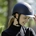Casco HKM Sports Equipment Lady Shield, color azul marino con embellecedor rosegold - Imagen 2