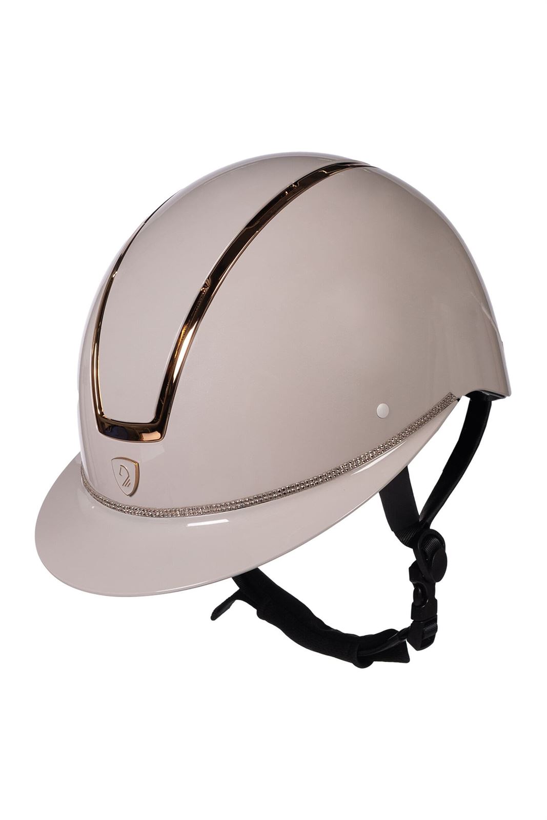 Casco LAURIA GARRELLI Limone color beige embellecedor dorado mate TALLA M (55-57 cm) - Imagen 1