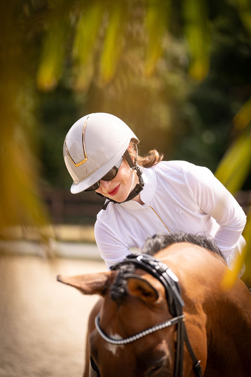 Casco LAURIA GARRELLI Limone color beige embellecedor dorado mate TALLA M (55-57 cm) - Imagen 7