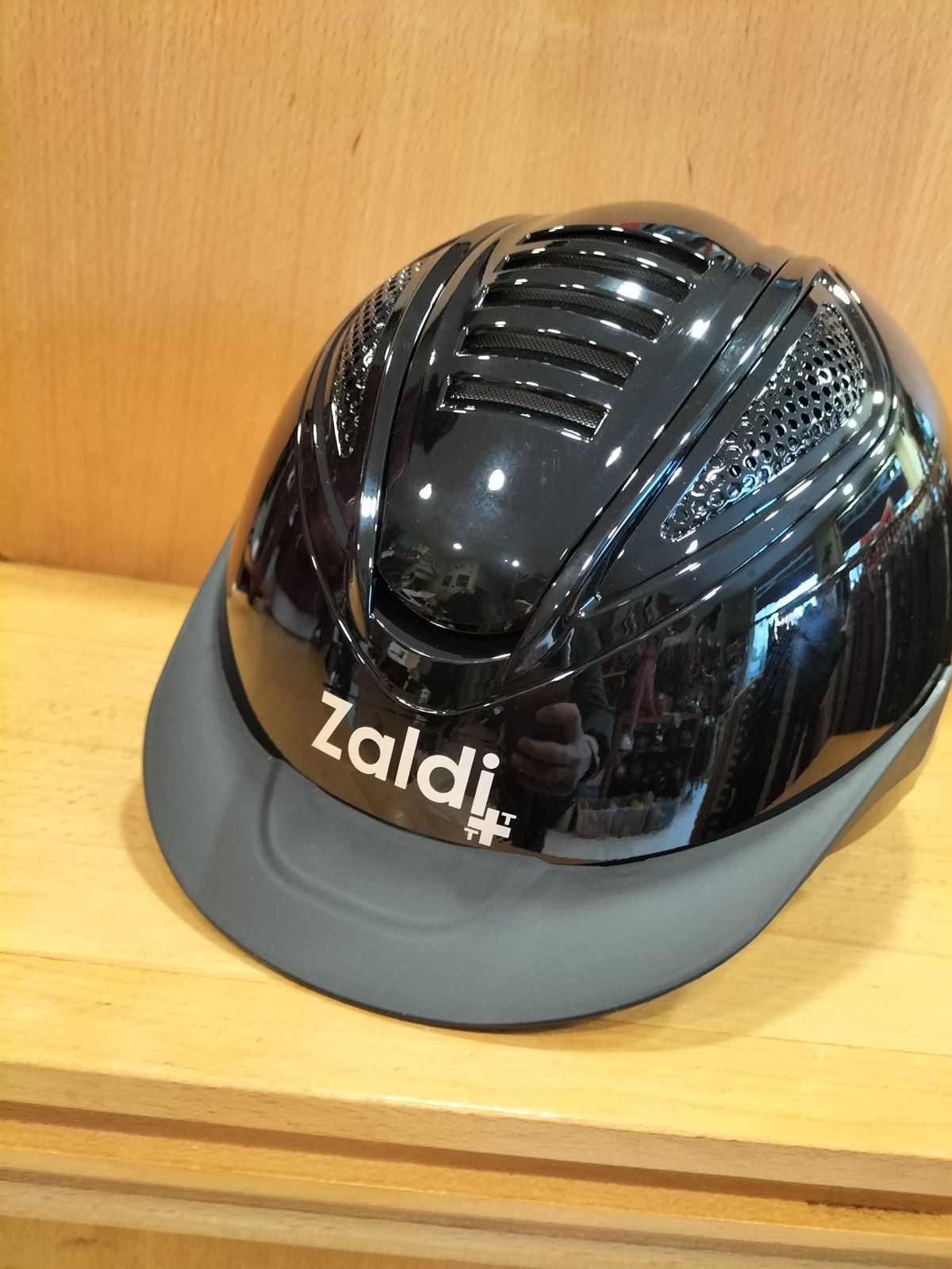 Casco ZALDI Cobra negro brillante TALLA L (57 - 61 cm ) - Imagen 2