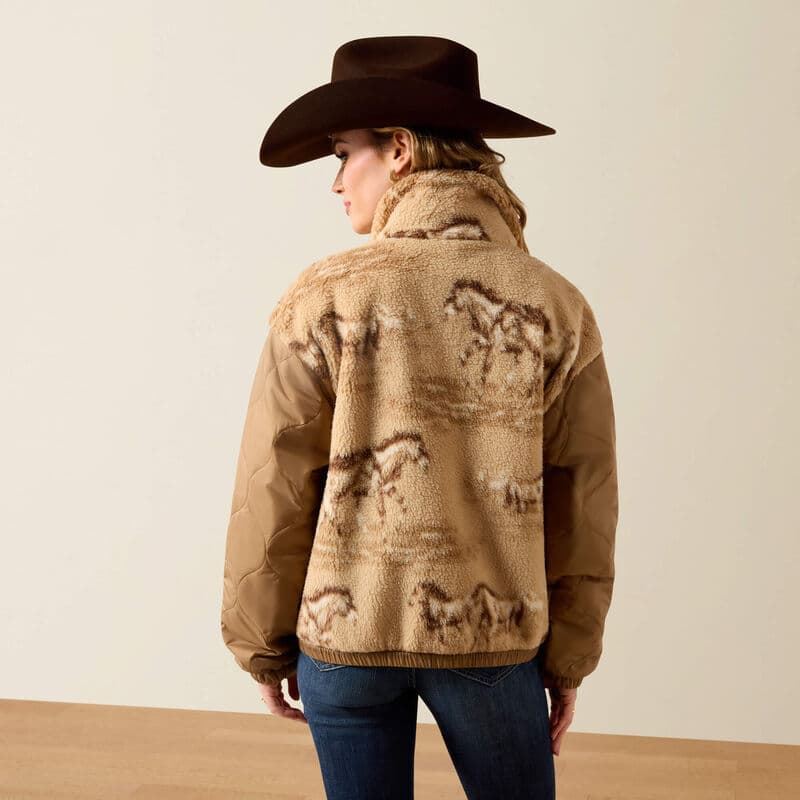 Cazadora ARIAT polar estampado caballos - Imagen 3