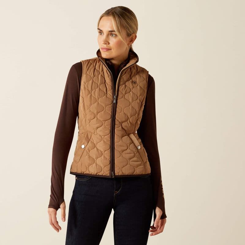 Chaleco ARIAT mujer Ashley termoaislante color camel - Imagen 1