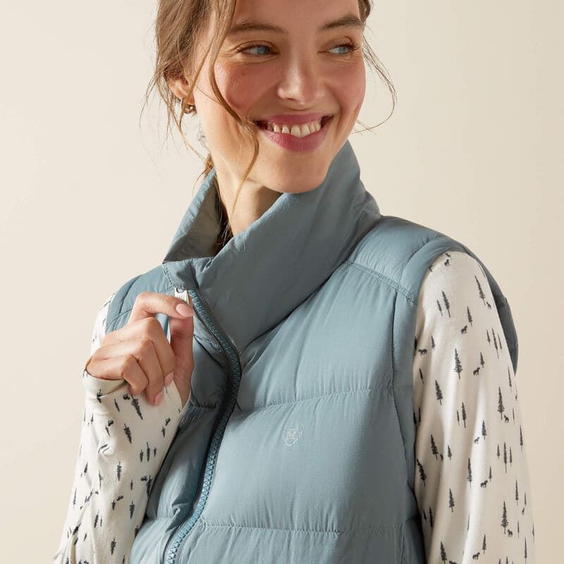 Chaleco ARIAT mujer ULTRAPUFF DOWN termoaislante color azul grisáceo - Imagen 1