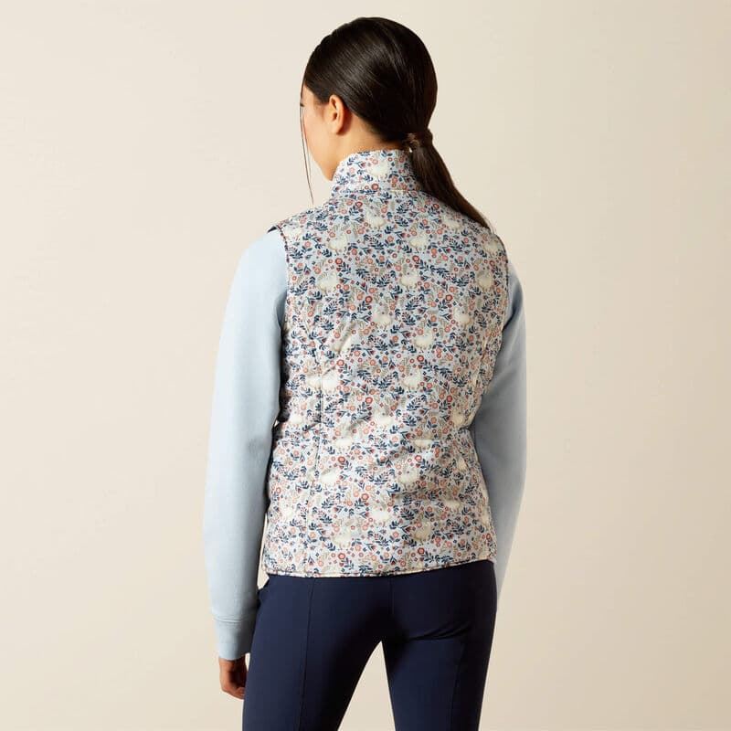 Chaleco ARIAT niña BELLA reversible estampado caballos flores - Imagen 3