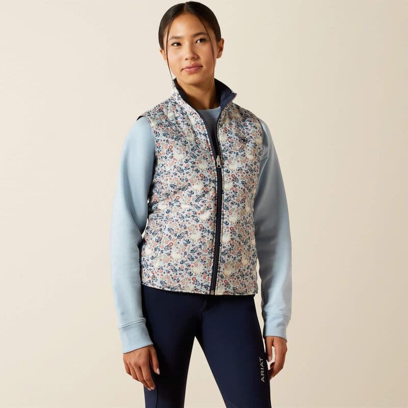 Chaleco ARIAT niña BELLA reversible estampado caballos flores - Imagen 4