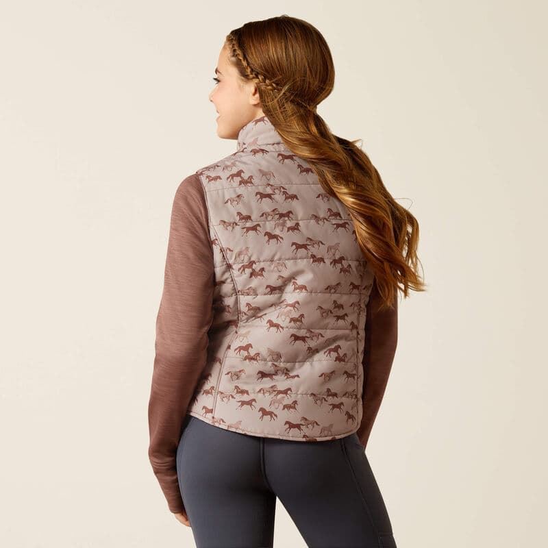Chaleco ARIAT reversible niña Bella Scattering Horses color marrón talla 14 - Imagen 3