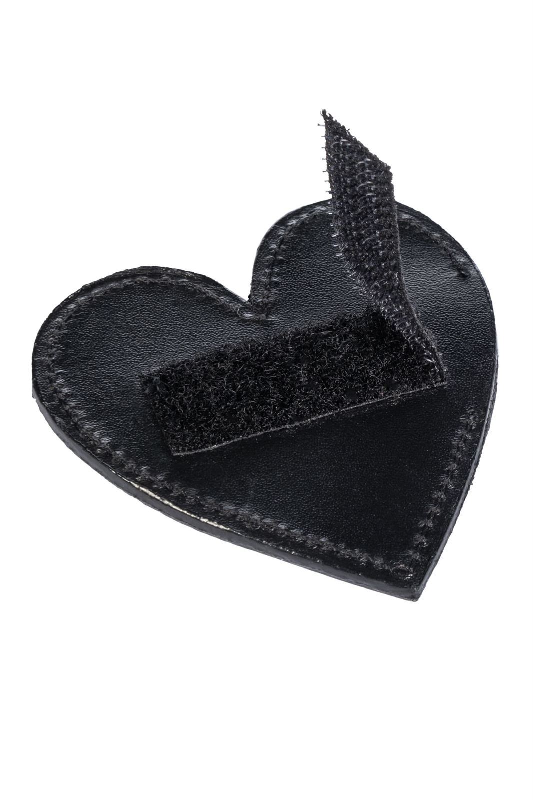 Chapa para nombre Hobby Horsing HKM Sports Equipment corazón negro con velcro - Imagen 2