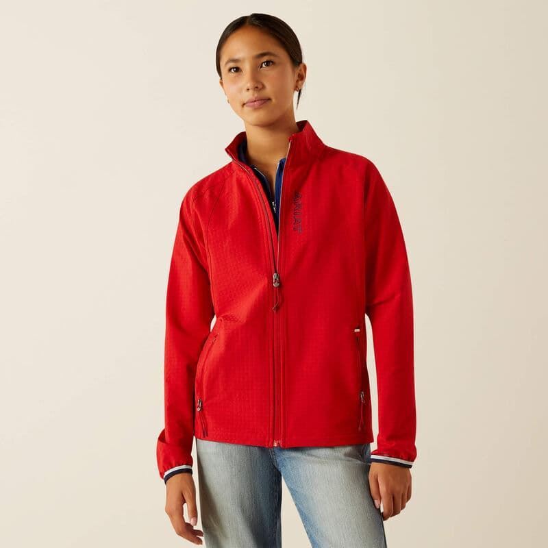 Chaqueta ARIAT Softshell Waterproof ultraligera y fina, color rojo, tallaje infantil - Imagen 4