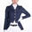 Chaqueta concurso frac corto mujer HKM Sports Equipment  Audrey color azul marino con detalles rosegold - Imagen 1