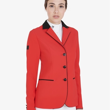 Chaqueta concurso mujer EQUESTRO Elegance color rojo TALLA S - Imagen 1