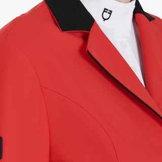 Chaqueta concurso mujer EQUESTRO Elegance color rojo TALLA S - Imagen 2