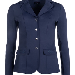 Chaqueta concurso mujer HKM Sports Equipment Aurora, color azul marino con cristales azules - Imagen 1