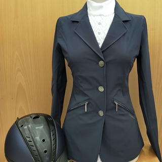 Chaqueta concurso mujer HORSEWARE COMPETITION azul marino TALLA XXS - Imagen 1
