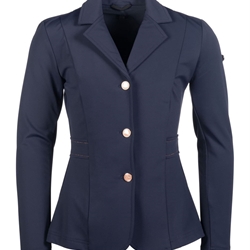 Chaqueta concurso niña HKM Sports Equipment Eloise color azul marino con costura rosegold TALLA 152 - Imagen 1