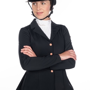 Chaqueta concurso niña HKM Sports Equipment Eloise color negra con costura rosegold TALLA 140 - Imagen 1