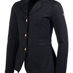 Chaqueta concurso niña HKM Sports Equipment Eloise color negra con costura rosegold TALLA 140 - Imagen 2