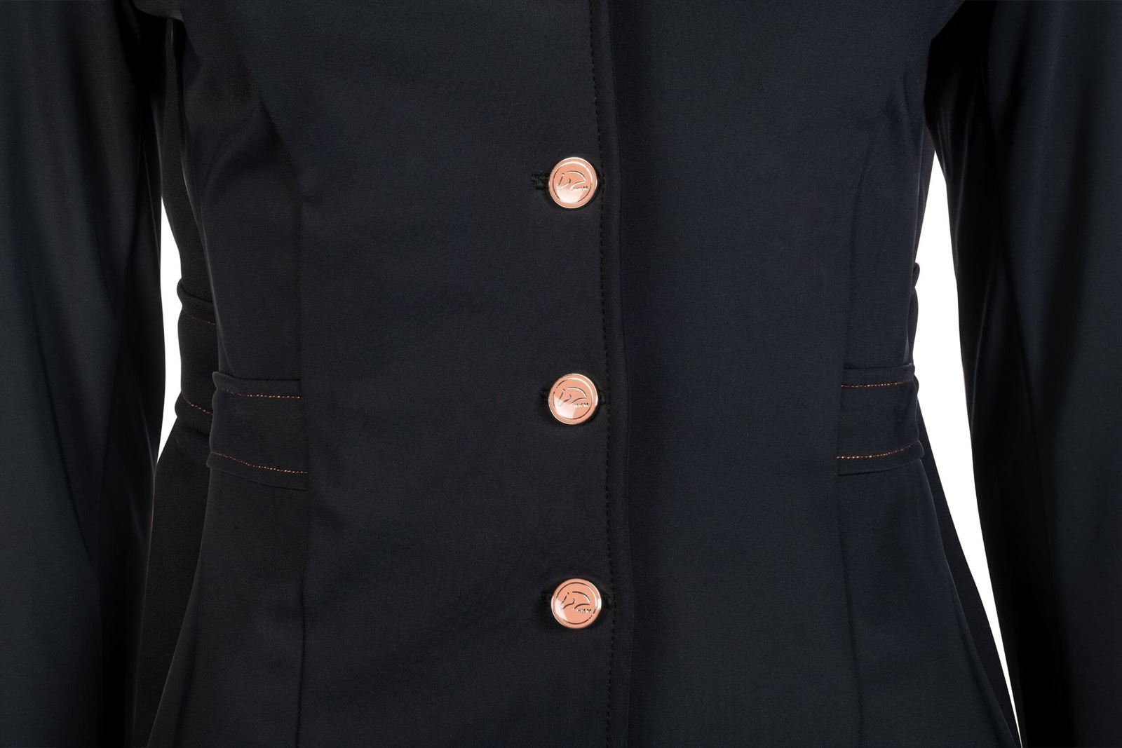 Chaqueta concurso niña HKM Sports Equipment Eloise color negra con costura rosegold TALLA 140 - Imagen 5