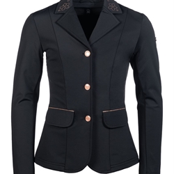 Chaqueta concurso niña HKM Sports Equipment Flora Kids color negro con cristales rosegold TALLA 152 - Imagen 1