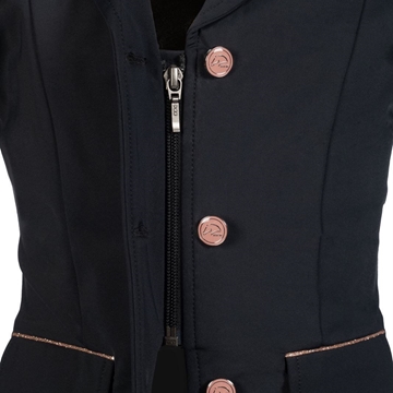 Chaqueta concurso niña HKM Sports Equipment Flora Kids color negro con cristales rosegold TALLA 152 - Imagen 2