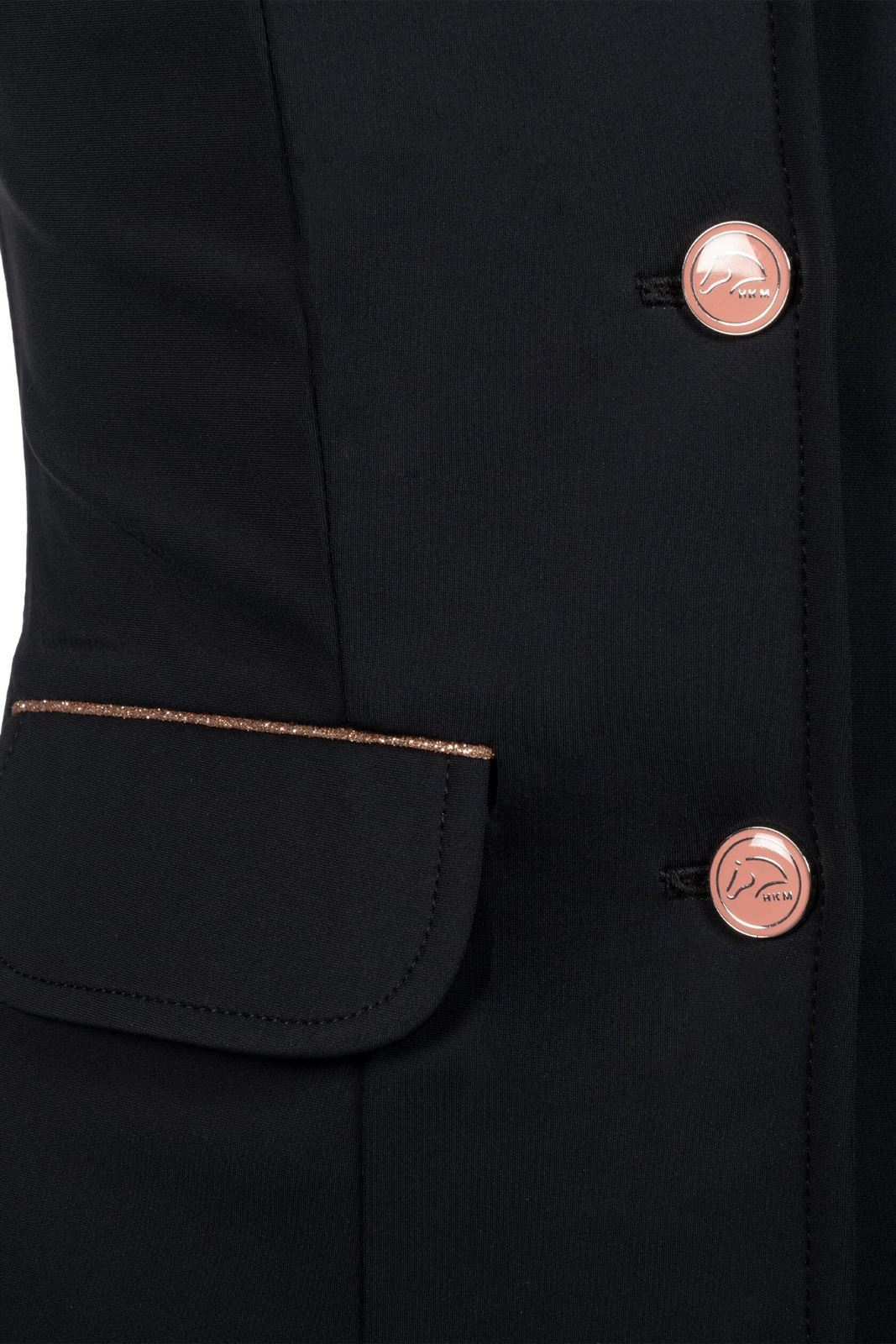 Chaqueta concurso niña HKM Sports Equipment Flora Kids color negro con cristales rosegold - Imagen 5