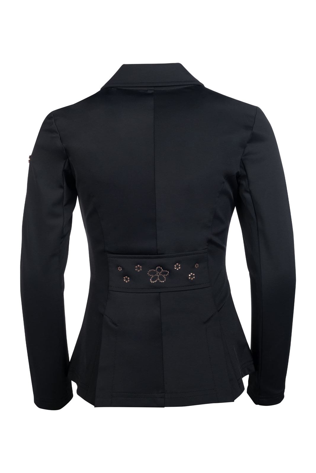 Chaqueta concurso niña HKM Sports Equipment Flora Kids color negro con cristales rosegold - Imagen 7