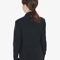 Chaqueta concurso UNISEX INFANTIL EQUESTRO Exclusive color negro logo hombro costura amarilla TALLA 14 - Imagen 2