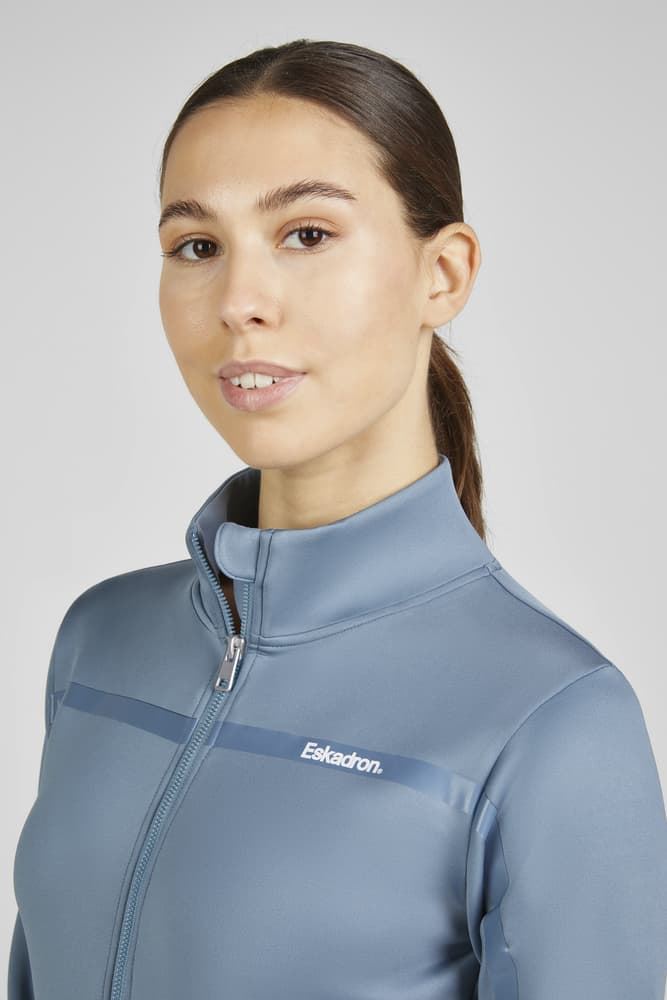 Chaqueta ESKADRON Classic Sports con cremallera color azul grisáceo - Imagen 2