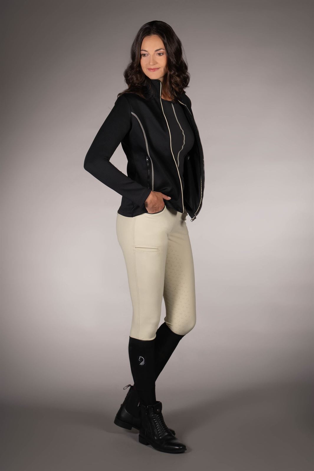 Chaqueta mujer LAURIA GARRELLI fina color negro - Imagen 1