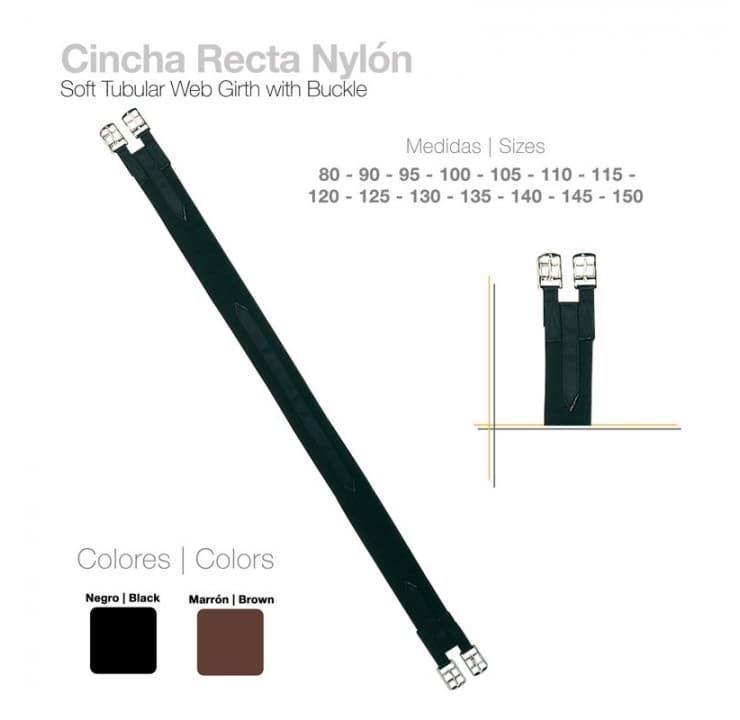 Cincha ZALDI recta algodón/nylon, color negro - Imagen 2