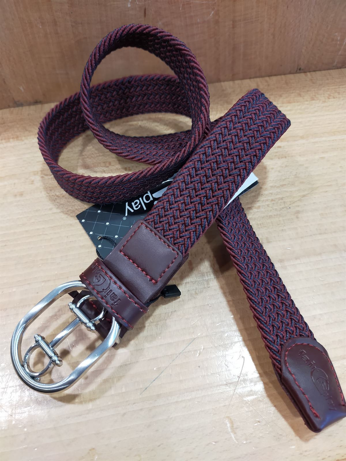 Cinturón elástico FAIR PLAY Valley color burdeos/marino talla S/M - Imagen 2
