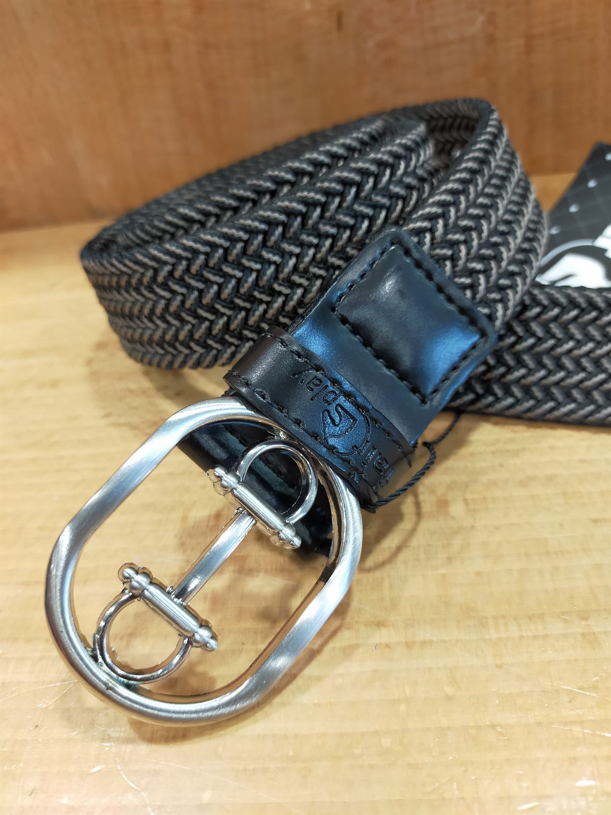 Cinturón elástico FAIR PLAY Valley color taupe/negro talla S/M - Imagen 1