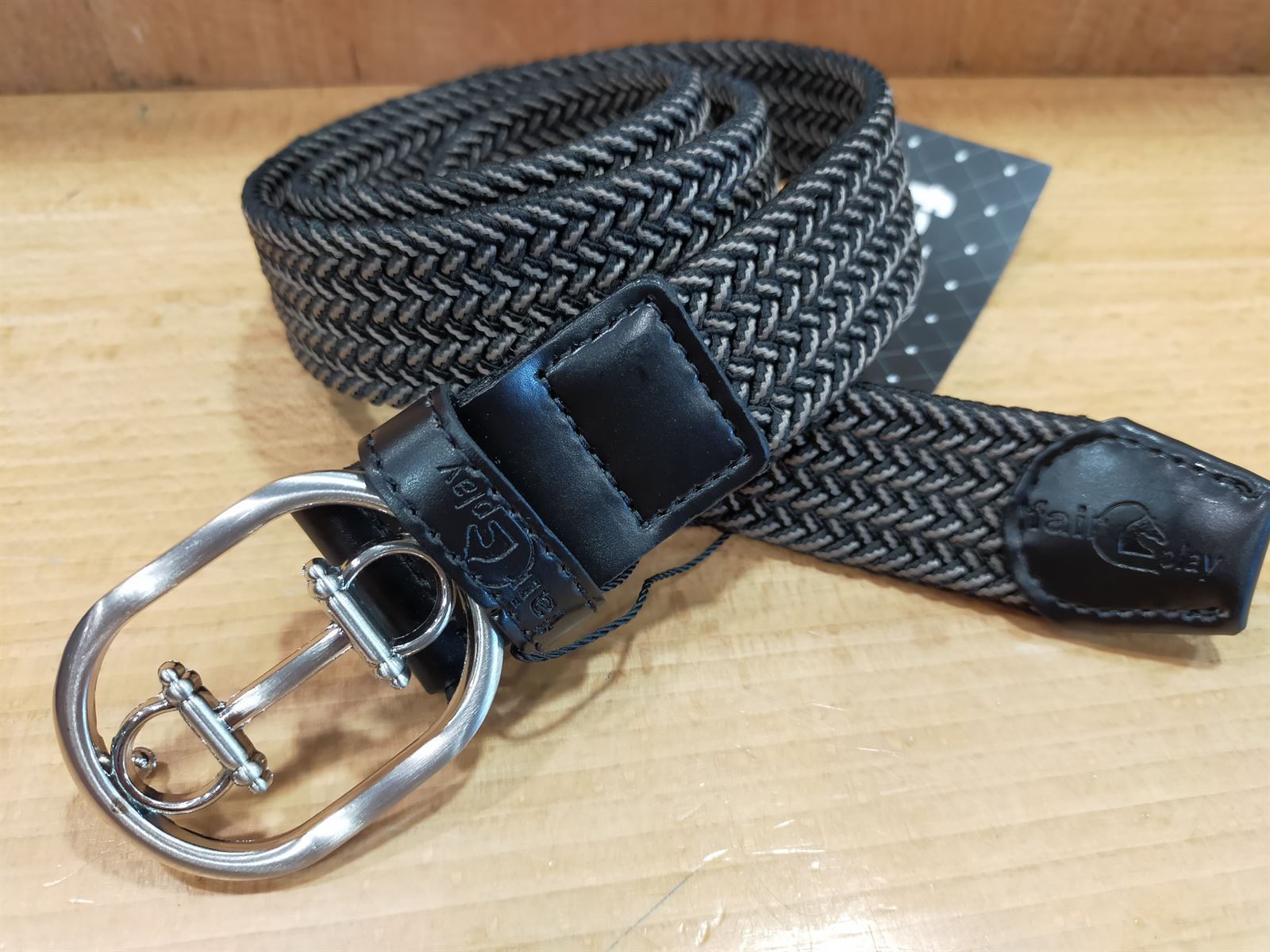 Cinturón elástico FAIR PLAY Valley color taupe/negro talla S/M - Imagen 2
