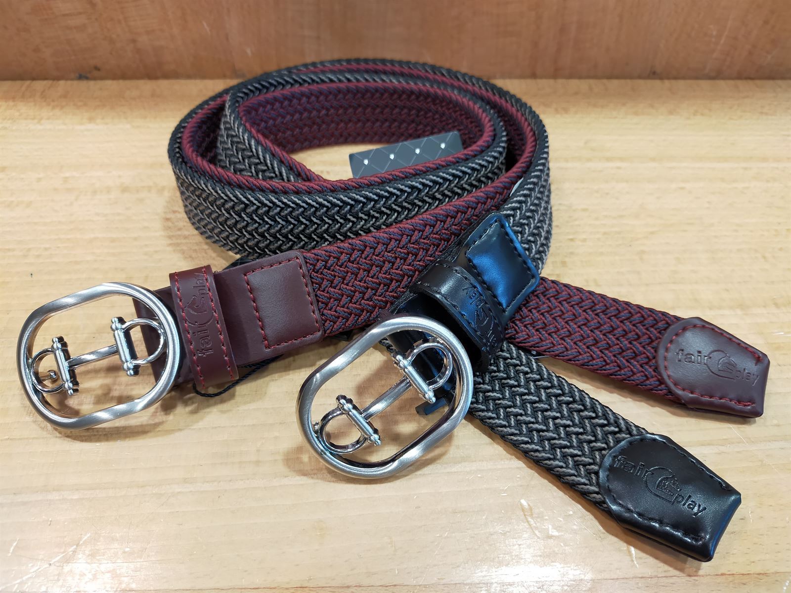Cinturón elástico FAIR PLAY Valley color taupe/negro talla S/M - Imagen 3