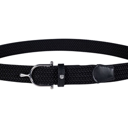 Cinturón elástico HKM Ann color negro hebilla espuela plateada - Imagen 1