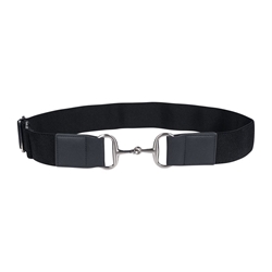 Cinturón elástico HKM Hunter color negro hebilla filete, ancho 5 cms, talla única, regulable - Imagen 1