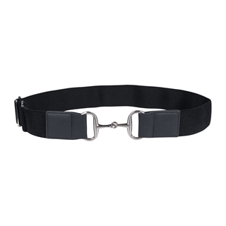 Cinturón elástico HKM Hunter color negro hebilla filete, ancho 5 cms, talla única, regulable - Imagen 1