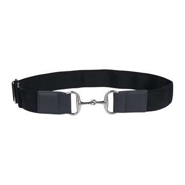 Cinturón elástico HKM Hunter color negro hebilla filete, ancho 5 cms, talla única, regulable - Imagen 1