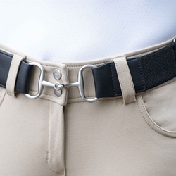 Cinturón elástico HKM Hunter color negro hebilla filete, ancho 5 cms, talla única, regulable - Imagen 2