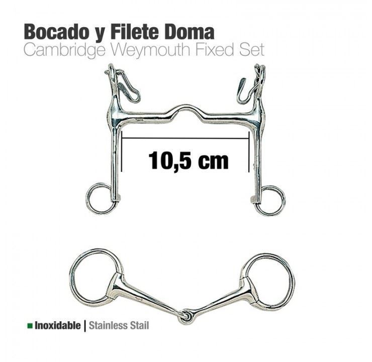 Conjunto bocado y filete ZALDI, talla 10,5 cm, inox - Imagen 1