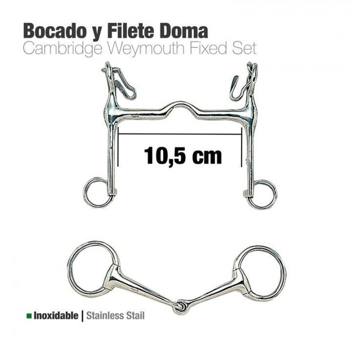 Conjunto bocado y filete ZALDI, talla 10,5 cm, inox - Imagen 1