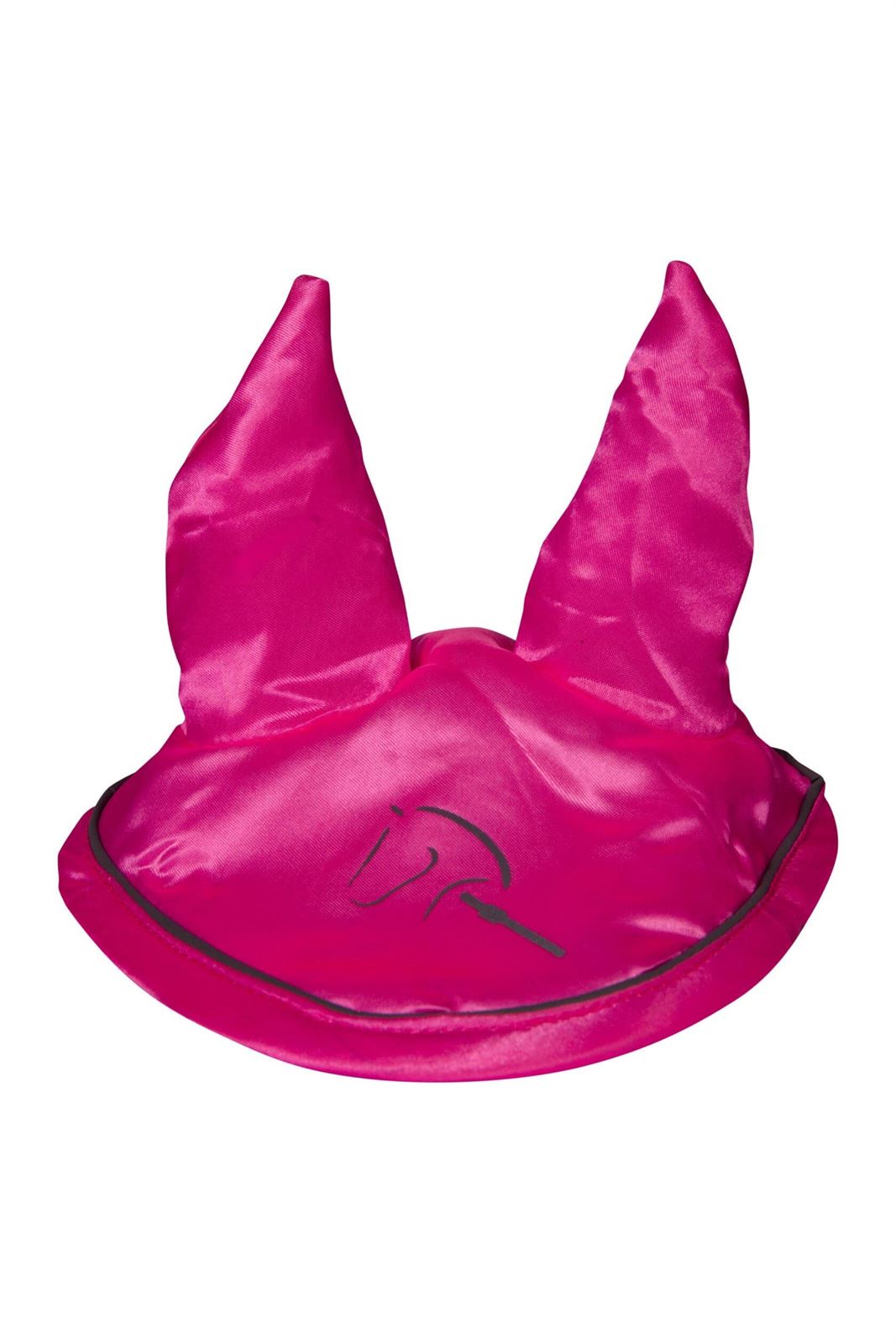 Conjunto de Mantilla, orejeras, cabezada y ramal Hobby Horsing HKM Sports Equipment color rosa fucsia - Imagen 2