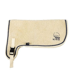 Conjunto de Mantilla y orejeras Hobby Horsing HKM Sports Equipment borreguito beige/azul marino - Imagen 2