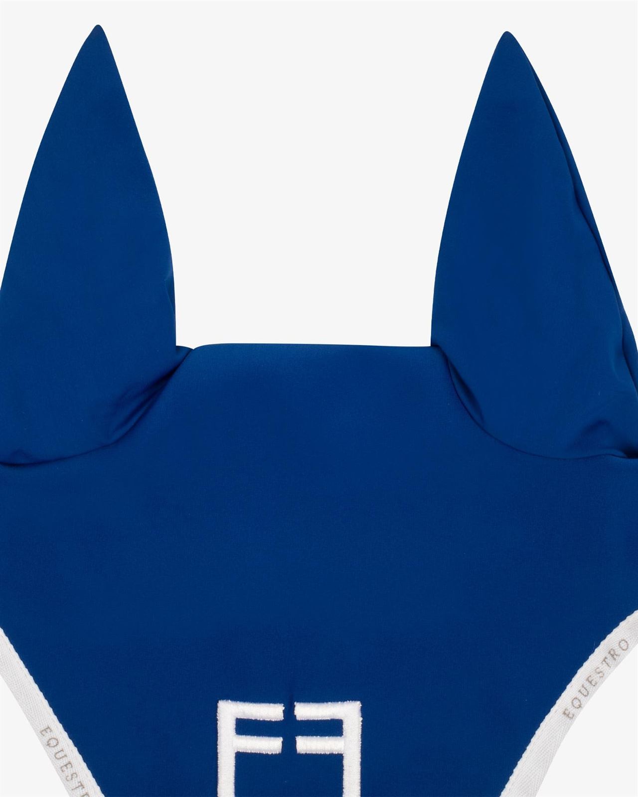 Conjunto EQUESTRO mantilla Uso General/Salto y orejeras COB color azul royal/blanco - Imagen 3