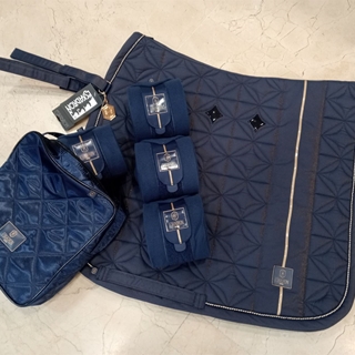 Conjunto ESKADRON mantilla Doma y vendas 3,5 mt azul marino - Imagen 2