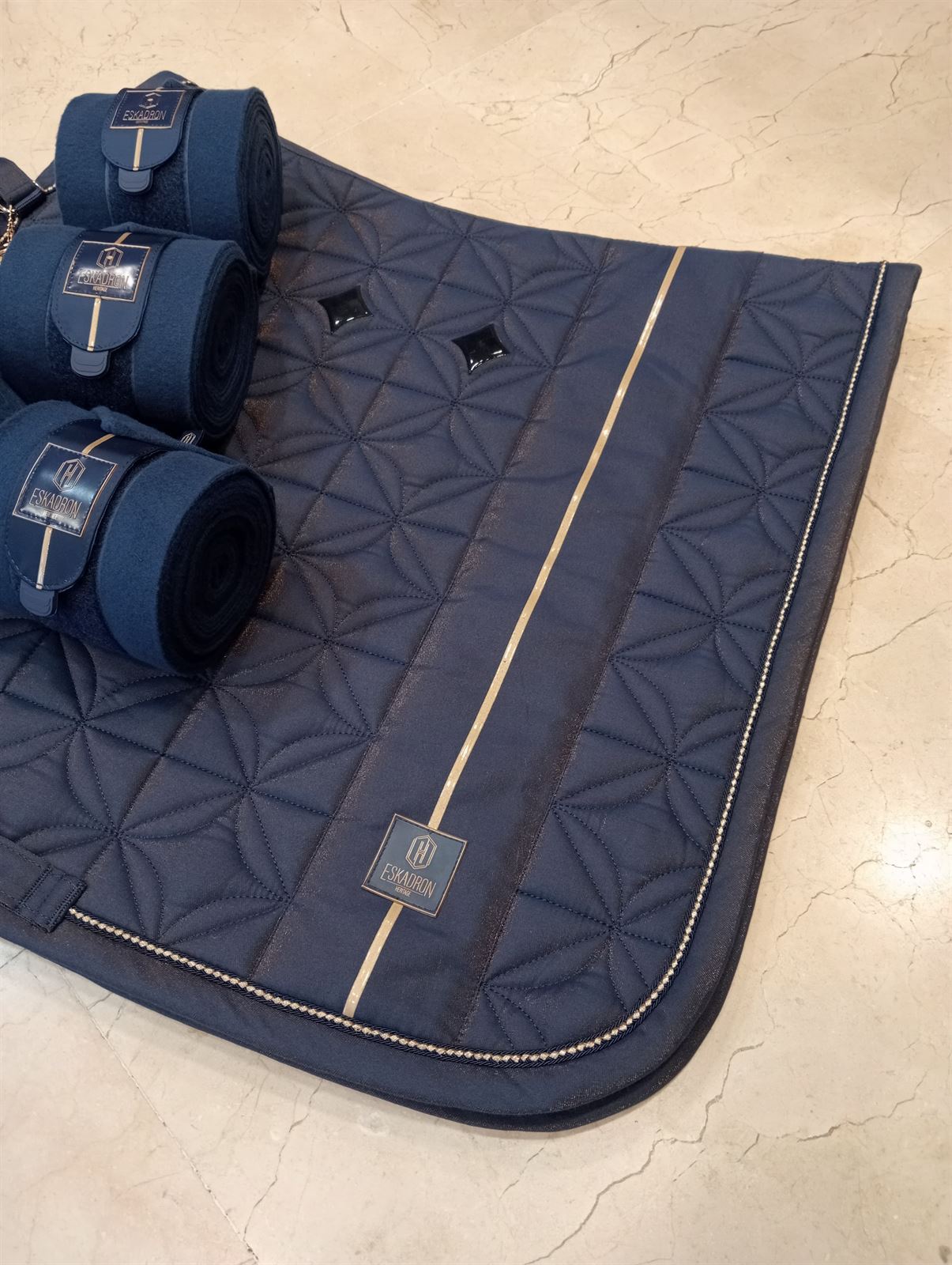 Conjunto ESKADRON mantilla Doma y vendas 3,5 mt azul marino - Imagen 5