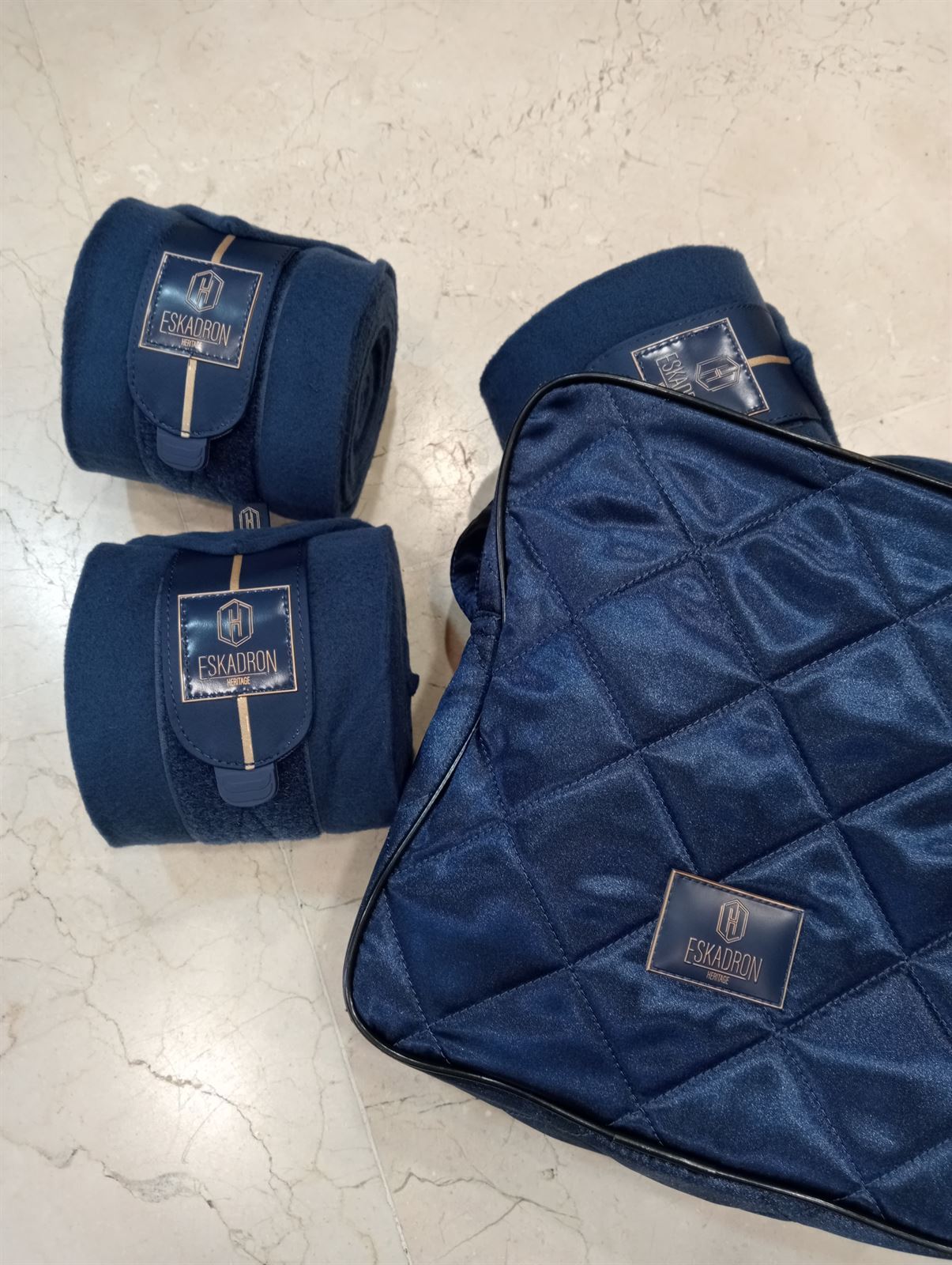 Conjunto ESKADRON mantilla Doma y vendas 3,5 mt azul marino - Imagen 6